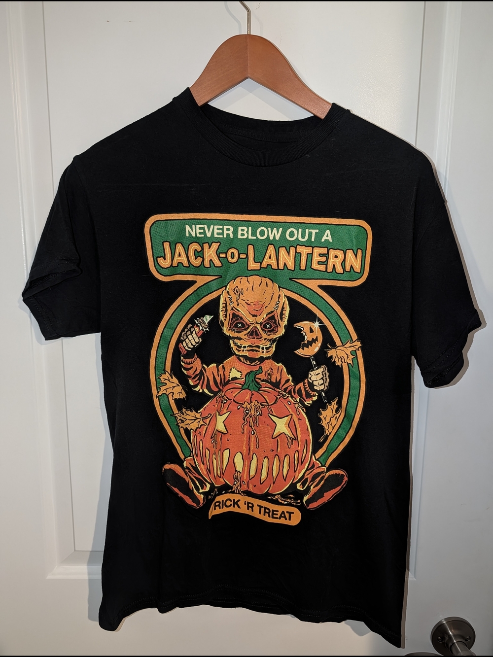 ⭐3 For $20⭐ Never Blow Out a Jack-O-Lantern Graphic Tee - Black